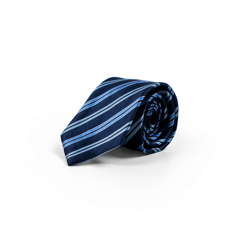 Stripe Deep Blue Tie